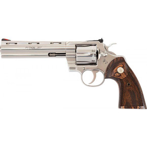 Colt Python Handgun .357 Mag 6rd Capacity 6" Barrel Stainless Finish Wood Grips CXPYTHONSP6WTS
