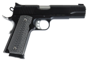 Magnum Research DE1911G 1911 G 45 ACP Caliber with 5.01" Barrel, 8+1 Capacity, Overall Matte Black Finish Carbon Steel, Beavertail Frame, Serrated Slide & Black/Gray G10 Grip 61767