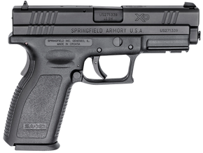 Springfield Armory XD9102 XD Service *CA Compliant 40 S&W 10+1 4" Black Melonite Steel Barrel & Serrated Slide, Black Polymer Frame w/Picatinny Rail, Black Polymer Grip 62187