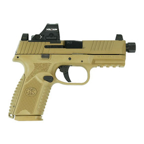 FN 509 Tactical Handgun 9mm Luger 15rd (1) & 24rd (1) Magazines 4.5" Barrel FDE with Holosun Red Dot RJ66101938 FN 509 Tactical Handgun 9mm Luger 15rd (1) & 24rd (1) Magazines 4.5" Barrel FDE with Holosun Red Dot RJ66101938