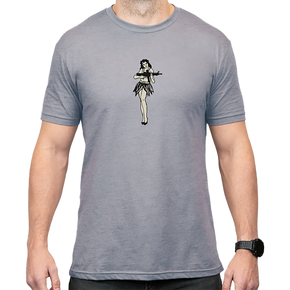 Magpul MAG1117-041-XL Hula Girl CVC  Stone Gray Heather Cotton/Polyester Short Sleeve XL 184503