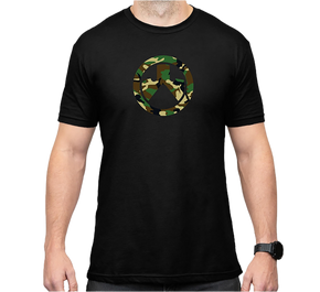 Magpul MAG1225-001-L Woodland Camo  Black Cotton/Polyester Short Sleeve Large 184508