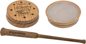 Foxpro HPCRYSTAL Honey Pot Friction Call Turkey Sounds Attracts Turkeys Natural Honey Locust Wood/Crystal 126591 Foxpro HPCRYSTAL Honey Pot Friction Call Turkey Sounds Attracts Turkeys Natural Honey Locust Wood/Crystal 126591
