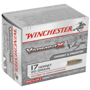 WINCHESTER 17 HORNET VARMINT X 20GR 20 RD/BX 10 BX/CS WINCX17P