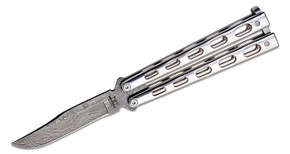 BEAR & SONS 5" STS BTTRFLY DAMASCUS BEARSS14D