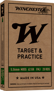 WINCHESTER LC 5.56 M855 FMJ 62G 20RD WINCWM855K WINCHESTER LC 5.56 M855 FMJ 62G 20RD WINCWM855K