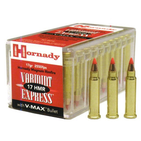 HORNADY VARMINT EXPRESS 17HMR 17GR V-MAX 50RD BX 2000RD CASE HORN83170 HORNADY VARMINT EXPRESS 17HMR 17GR V-MAX 50RD BX 2000RD CASE HORN83170