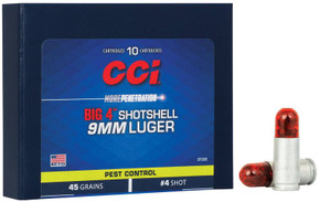 CCI 9MM BIG 4 SHOTSHELL 10 RD/BX 20 BX/CS CCI3712CC CCI 9MM BIG 4 SHOTSHELL 10 RD/BX 20 BX/CS CCI3712CC