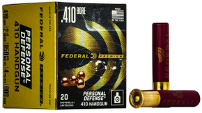 FEDERAL 410GA 2-1/2" 000 BUCK "PERSONAL DEFENSE" 20 RD/BX 10 BX/CS FEDEPD412JGE000 FEDERAL 410GA 2-1/2" 000 BUCK "PERSONAL DEFENSE" 20 RD/BX 10 BX/CS FEDEPD412JGE000