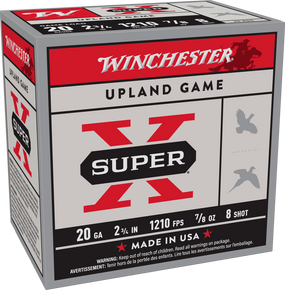 WINCHESTER 20G 2-3/4" #8 SPR X UPLAND 7/8OZ 25RDS WINCXU208 WINCHESTER 20G 2-3/4" #8 SPR X UPLAND 7/8OZ 25RDS WINCXU208