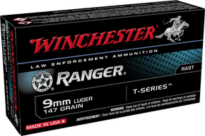 WINCHESTER RANGER 9MM 147GR SXT 50RD/500RD CS WINCRA9T WINCHESTER RANGER 9MM 147GR SXT 50RD/500RD CS WINCRA9T