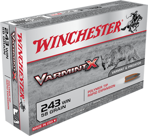 WINCHESTER SUPER X POWER POINT 243WIN 58GR 20RD BX 200RD CASE WINCX243P