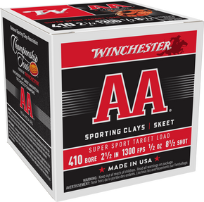 WINCHESTER AA SUPER SPORT 410GA 2 1/2" 1/2 OZ #8.5 25RD BX 250RD CASE WINCAASC4185