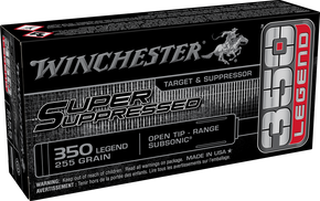 WINCHESTER SUPER SUPPRESSED 350 LEGEND 265GR OPN TIP SUBSONIC 20RD BX 200RD CASE WINCSUP350