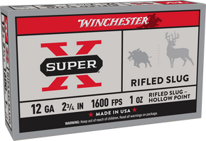 WINCHESTER SPR-X 12 23/4 1OZ SLUG 5RD BX 250RD CASE WINCX12RS15 WINCHESTER SPR-X 12 23/4 1OZ SLUG 5RD BX 250RD CASE WINCX12RS15