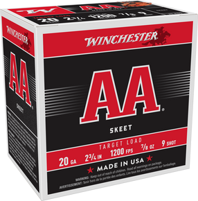 WINCHESTER AA SKEET LD 20GA 23/4 #9 WINCAA209 WINCHESTER AA SKEET LD 20GA 23/4 #9 WINCAA209