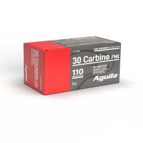 AGUILA 30 CARBINE FMJ 110GR 50RD BX 20 BXS PER CS AGUI1E302110 AGUILA 30 CARBINE FMJ 110GR 50RD BX 20 BXS PER CS AGUI1E302110