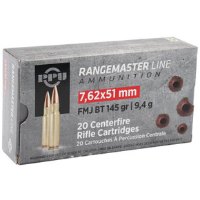 PPU 7.62X51 FMJBT 145GR RANGE MST 20RD BOX 25 BOXES PER CASE PPUPPRM762 PPU 7.62X51 FMJBT 145GR RANGE MST 20RD BOX 25 BOXES PER CASE PPUPPRM762