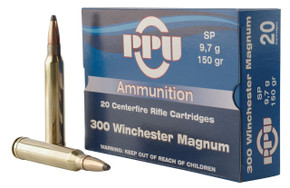 PPU 300 WIN MAG 150GR SP 20RD BOX 10 BOXES PER CASE PPUPP3001 PPU 300 WIN MAG 150GR SP 20RD BOX 10 BOXES PER CASE PPUPP3001