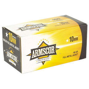 ARMSCOR 10MM 180G FMJ VP 100RD BX 1200RD CASE ARMS50440 ARMSCOR 10MM 180G FMJ VP 100RD BX 1200RD CASE ARMS50440