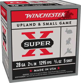 WINCHESTER 28G SPR X UPLAND #5 3/4OZ 25RDS WINCX285 WINCHESTER 28G SPR X UPLAND #5 3/4OZ 25RDS WINCX285
