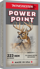 .223 64GR POWER POINT 20RDS PER BOX WINCX223R2 .223 64GR POWER POINT 20RDS PER BOX WINCX223R2