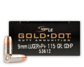 CCI GOLD DOT 9MM+P 115GR GDHP 50RD BX 1000RD CASE CCI53612 CCI GOLD DOT 9MM+P 115GR GDHP 50RD BX 1000RD CASE CCI53612