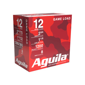 AGUILA 12GA 2 3/4" 1-1/8OZ #8 25RD BX 10 BXS PER CS AGUI1CHB1218 AGUILA 12GA 2 3/4" 1-1/8OZ #8 25RD BX 10 BXS PER CS AGUI1CHB1218