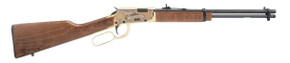 ROSSI RIO BRAVO 22LR LEVER RIFLE WILD BILL HICKOK EDITION ENGRAVED GOLD FINISH/BLK 15RD BRAZROSRL22181WDGWBH ROSSI RIO BRAVO 22LR LEVER RIFLE WILD BILL HICKOK EDITION ENGRAVED GOLD FINISH/BLK 15RD BRAZROSRL22181WDGWBH