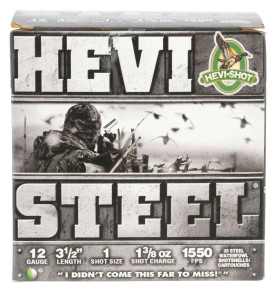 HEVI-SHOT HEVI-STEEL 12GA 3-1/2IN 1-3/8OZ #1 25 RD/BX 10 BX/CS HEVIHS65001 HEVI-SHOT HEVI-STEEL 12GA 3-1/2IN 1-3/8OZ #1 25 RD/BX 10 BX/CS HEVIHS65001