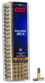 CCI 22 LR  SUB-SONIC 40GR HP 100 RD/BX 50 BX/CS CCI0056