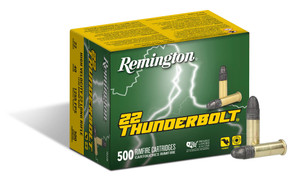 REMINGTON THUNDERBOLT® 22 LR, HV 40GR RN 500 RD/BX 10 BX/CS REMI21241 REMINGTON THUNDERBOLT® 22 LR, HV 40GR RN 500 RD/BX 10 BX/CS REMI21241