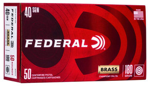 FEDERAL 40 S&W 180GR FMJ 50 RD/BX 20 BX/CS FEDEWM5223 FEDERAL 40 S&W 180GR FMJ 50 RD/BX 20 BX/CS FEDEWM5223