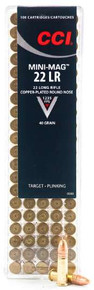 CCI 22 LR MINI MAG 40GR CPRN 100 RD/BX 50 BX/CS CCI0030 CCI 22 LR MINI MAG 40GR CPRN 100 RD/BX 50 BX/CS CCI0030