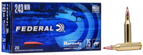 FEDERAL 243 WIN 75GR HORNADY V-MAX 20 RD/BX 10 BX/CS FEDEV243VM75 FEDERAL 243 WIN 75GR HORNADY V-MAX 20 RD/BX 10 BX/CS FEDEV243VM75
