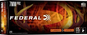 FEDERAL 7MM PRC 175GR FUSION TIPPED 20 RD/BX 10 BX/CS FEDEF7PRCTFS2 FEDERAL 7MM PRC 175GR FUSION TIPPED 20 RD/BX 10 BX/CS FEDEF7PRCTFS2