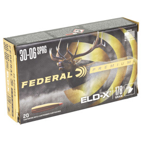 FEDERAL 30-06 SPRGFLD 178 GR ELD-X 20 RD/BX 10 BX/CS FEDEP3006ELDX1