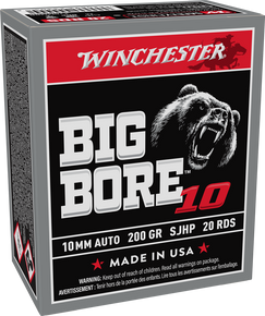 WINCHESTER BIG BORE 10MM 200G JSP 20RD BX 200RD CS WINCX10MMBB WINCHESTER BIG BORE 10MM 200G JSP 20RD BX 200RD CS WINCX10MMBB