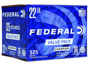 FEDERAL 22 LR CHAMPION PLATED HP 325 RD/BX 10 BX/CS FEDE725 FEDERAL 22 LR CHAMPION PLATED HP 325 RD/BX 10 BX/CS FEDE725