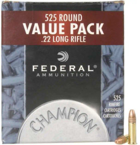 FEDERAL 22 LR HV 36GR COPPER PLATED HP "CHAMPION" 525 RD/BX 10 BX/CS FEDE745 FEDERAL 22 LR HV 36GR COPPER PLATED HP "CHAMPION" 525 RD/BX 10 BX/CS FEDE745