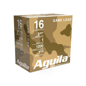 AGUILA 16GA GAME 2-3/4" 1OZ 1200 FPS 7.5 25RD BX 10 BXS PER CS AGUI1CHB1617 AGUILA 16GA GAME 2-3/4" 1OZ 1200 FPS 7.5 25RD BX 10 BXS PER CS AGUI1CHB1617