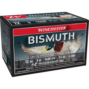 WINCHESTER BISMUTH 12 GA 3" #4 1-3/8OZ 15 RD/BX 10 BX/CS WINCSWB1234XV WINCHESTER BISMUTH 12 GA 3" #4 1-3/8OZ 15 RD/BX 10 BX/CS WINCSWB1234XV