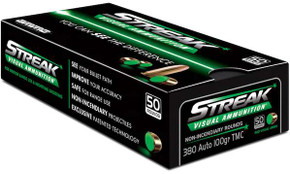 AMMO INC 380AUTO GREEN 100GR TMC 50RD BOX 1000 CASE AMMO380100TMCSTRKGRN AMMO INC 380AUTO GREEN 100GR TMC 50RD BOX 1000 CASE AMMO380100TMCSTRKGRN
