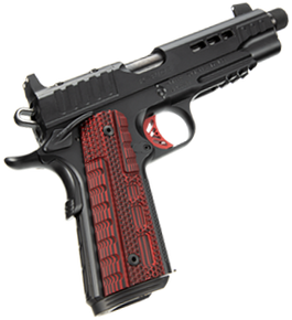 KIMBER RAPIDE HEAT 45ACP 5" TB BLK, BLK/RD G10 GRIP, SUPP SIGHTS, KIMB3000438