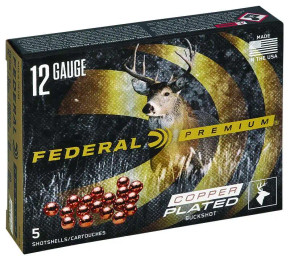 FEDERAL 12GA 2-3/4" MAX. 9 PELLETS-00 BUCK 5 RD/BX 50 BX/CS FEDEP15400 FEDERAL 12GA 2-3/4" MAX. 9 PELLETS-00 BUCK 5 RD/BX 50 BX/CS FEDEP15400