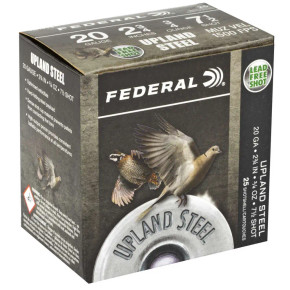FEDERAL 20GA 2-3/4" 7/8OZ 7.5 UPLAND STEEL 25 RD/BX 10 BX/CS FEDEUSH207.5