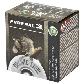 FEDERAL 20GA 2-3/4" 7/8OZ 7.5 UPLAND STEEL 25 RD/BX 10 BX/CS FEDEUSH207.5