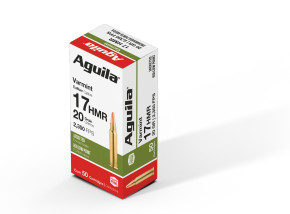 AGUILA 17HMR JHP 20GR 50RDS PER BOX 20 BXS PER CS AGUI1B222347 AGUILA 17HMR JHP 20GR 50RDS PER BOX 20 BXS PER CS AGUI1B222347