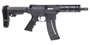S&W M&P 15-22 PSTL 22LR BLK MLOK 8" THREADED BBL, SBA3 BRACE 1-25RD MAG SMIT13321