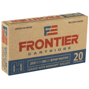HORNADY FRONTIER 223REM 68GR BTHP 20RD BX 500RD CASE HORNFR160
